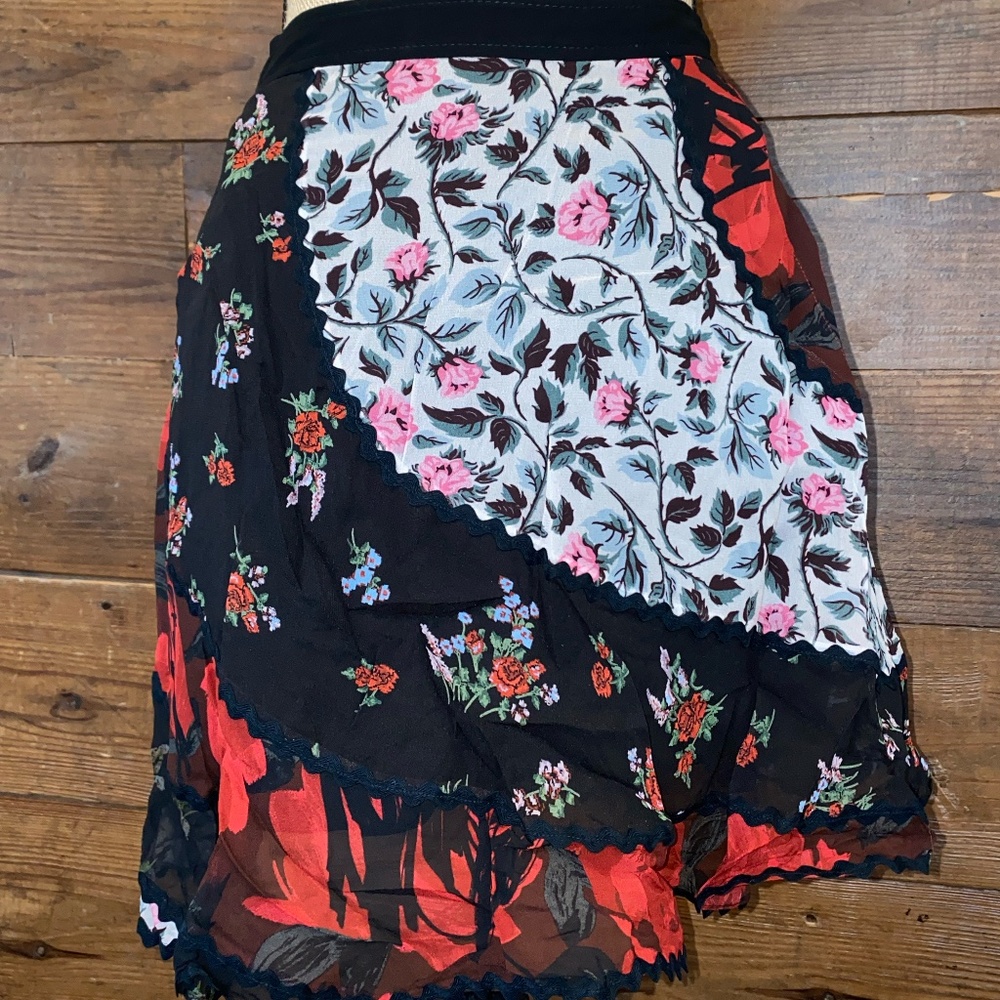 COACH Mixed Print Black Skirt